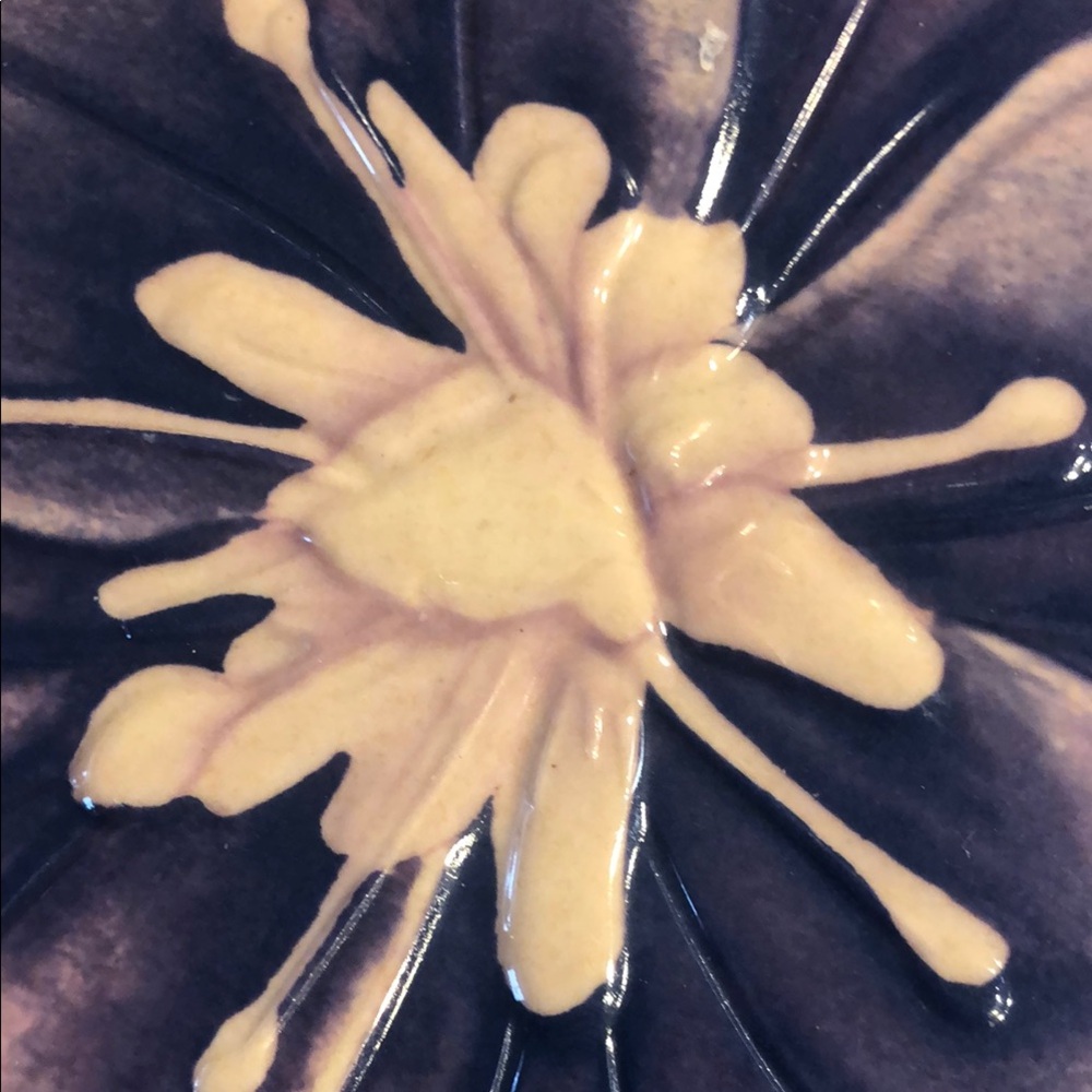 Blue Floral Bamboo plates. 4 total. - Picture 4 of 7